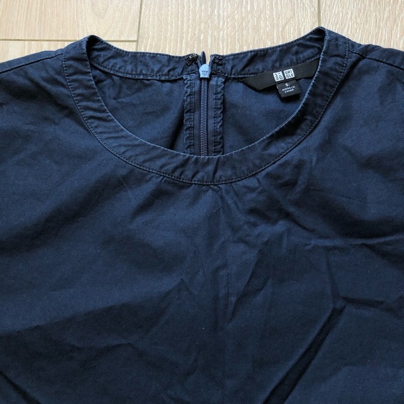 Uniqlo Cotton Mini Dress with Pockets in Navy Women’s Size S - Picture 6 of 11